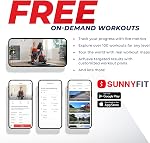 Sunny Health & Fitness Premium Water Rower w/Intensive Dynamic Real-Time Resistance, 300 LB Capacity Flip-able Rowing Machine for Home Training, Optional Free SunnyFit App Connection
