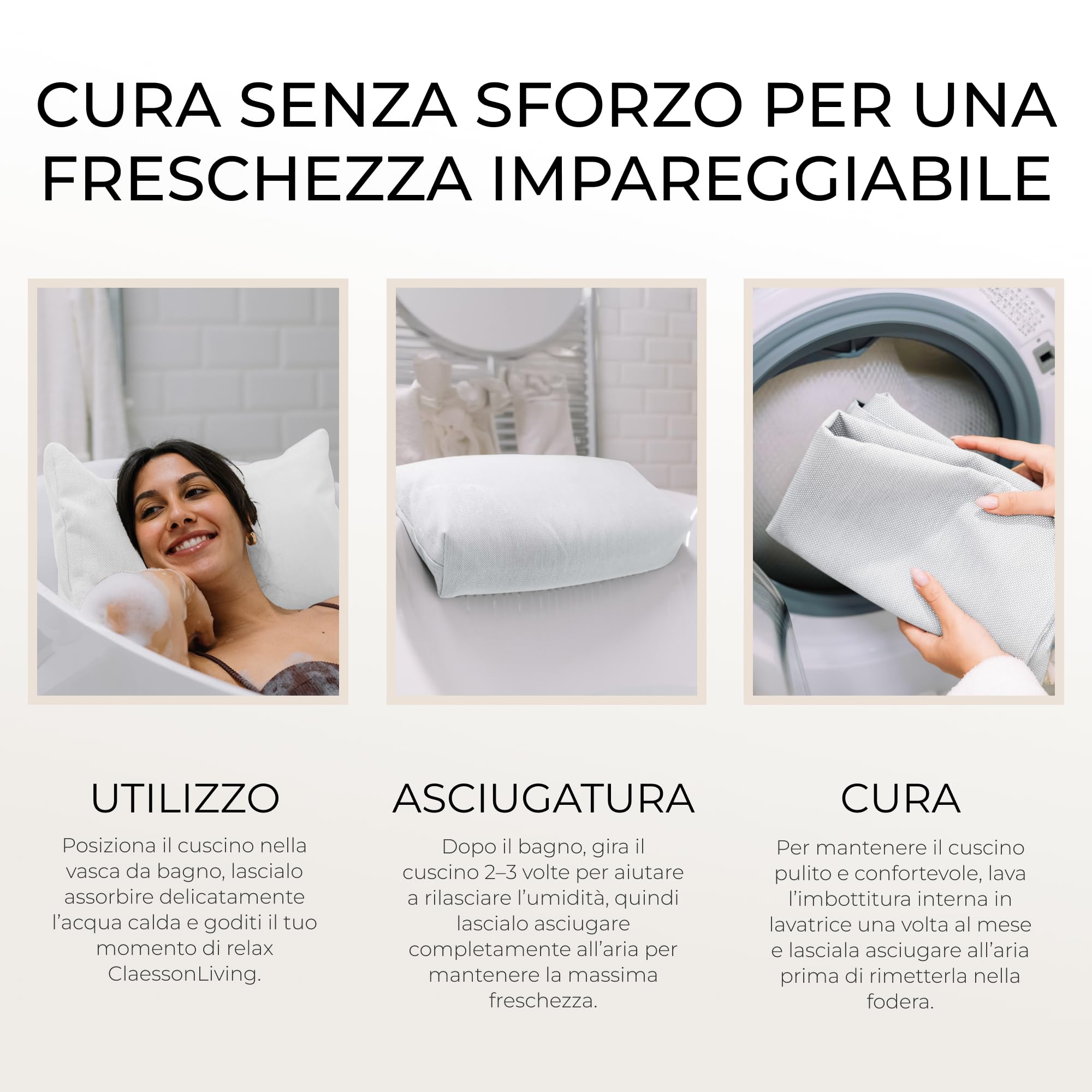 Cuscino vasca da bagno - Spesso e comodo, per supporto testa, collo e schiena - Materassino vasca da bagno lavabile e a rapida asciugatura, perfetto per bagno rilassante in casa - Grigio scuro