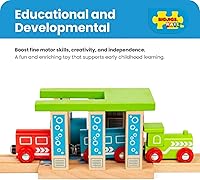 Vista 7 de Bigjigs Rail Arandela de tren de madera: otras marcas principales de rieles de madera son compatibles