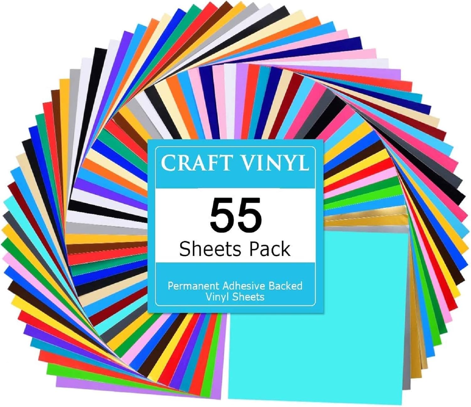 Lya Vinyl 72 Assorted Colors Permanent Adhesive Vinyl Sheets 12 x 12 inchs for Decor Sticker, Weeding Machine, Craft Cutter Machine, Printers, Letters, Car Decal, Vinyl Paper: Industrial & Scientific