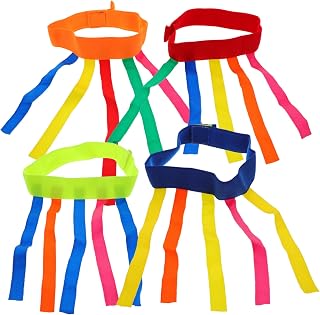 CRILSTYLEO 4pcs Animal Toys Kids Wristbands Toddler Sports Toys Tail Catch Toy Outdoor Chasing Games Toy Tail Catch Ribbon Grab The Tail Elastic Band Fitness Streamer Label Athletic Tank Top