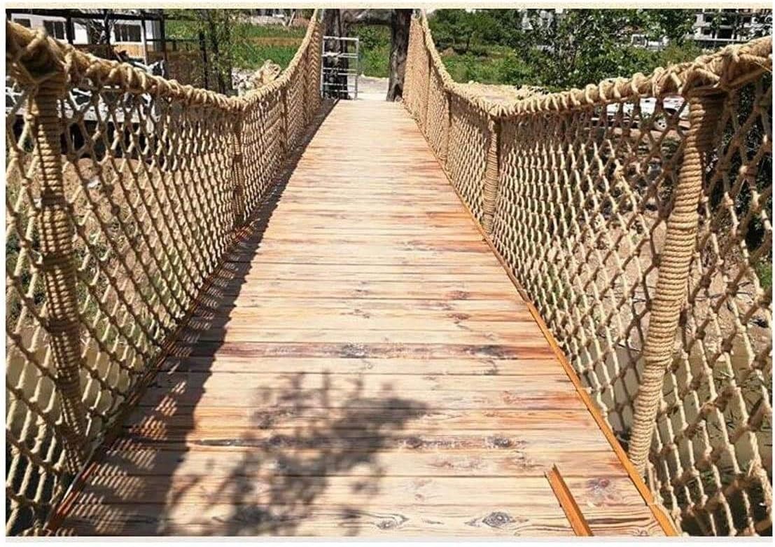 Heavy Duty Hemp Rope Cargo Net for Kids - Treehouse & Balcony Safety Net - Outdoor Playground & Hammock Bird Protection (1x300cm / 3x10ft)