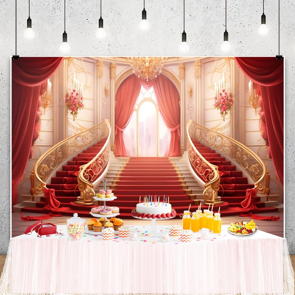 ChloropLastid Fotohintergrund – Royaler Goldener Schloss-Design, 3x M Größe