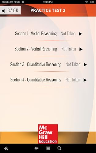 McGraw-Hill Education GRE – vue 4