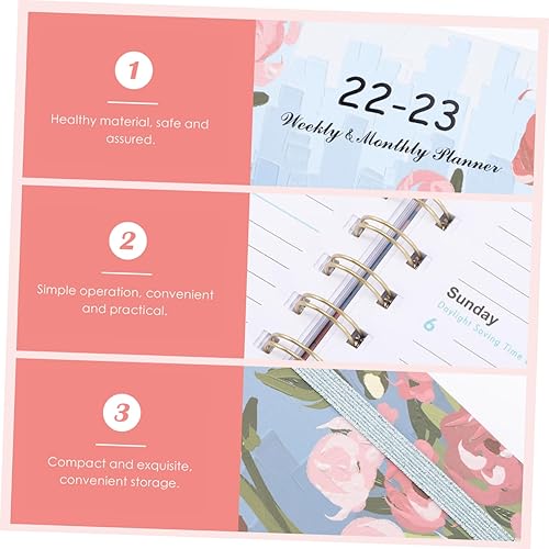 Miniatura 4 de Tofficu Agenda mensual 2022-2023, planificador mensual 2022-2023, planificador de calendario, cuadernos en espiral, cuadernos de bolsillo, blocs de