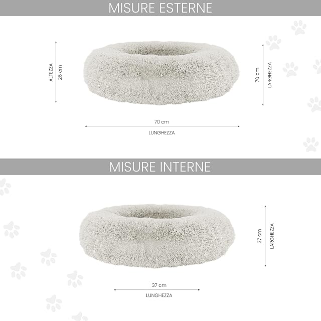 Foto 4 de 4 de Italian Bed Linen Cama para Mascotas DREAMS, Crema,70x70cm