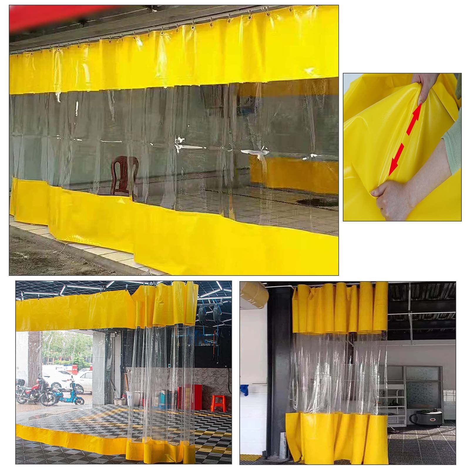 Tenda laterale antivento in PVC trasparente per pergola, patio e balcone, impermeabile, 2,5 x 2,5 m, 3,8 x 2 m