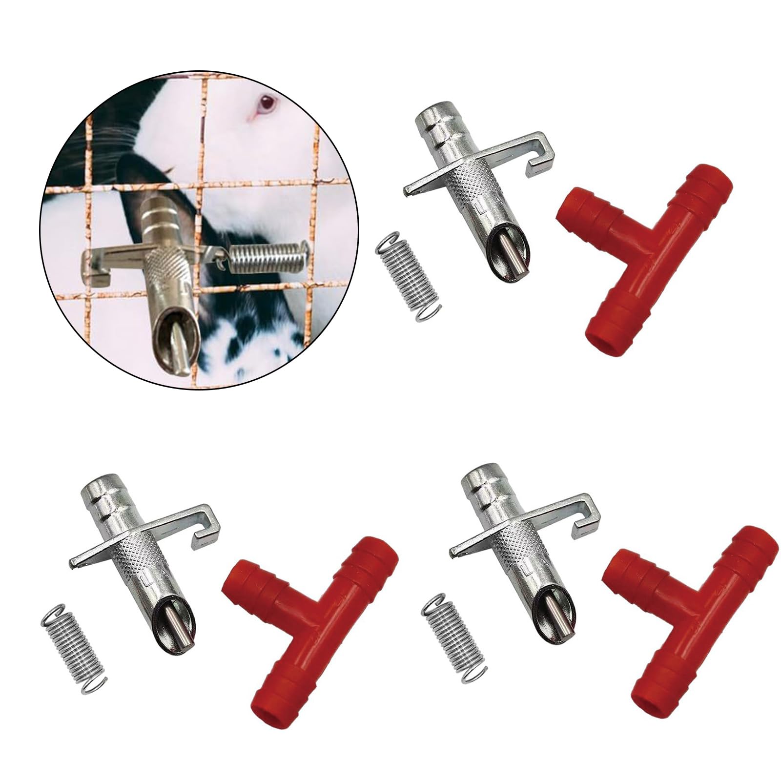 Automatico Conigli Waterer Roditori Fontana con Acqua Potabile Tettarelle da biberon Strumento per Bere Tocco Commutazione per Conigli Tettarelle da biberon Waterer per