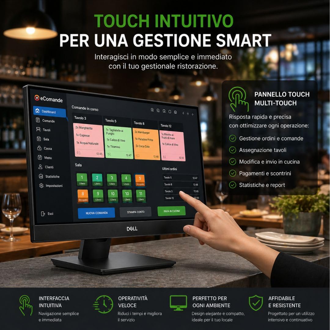 Dell Optiplex 7470 All-in-One Touch 23.8" Full HD |CPU i5-8500 | 16GB RAM | SSD 256GB NVMe | WiFi | Webcam Pop-Up | Windows 11 Pro | PC Desktop (Ricondizionato)