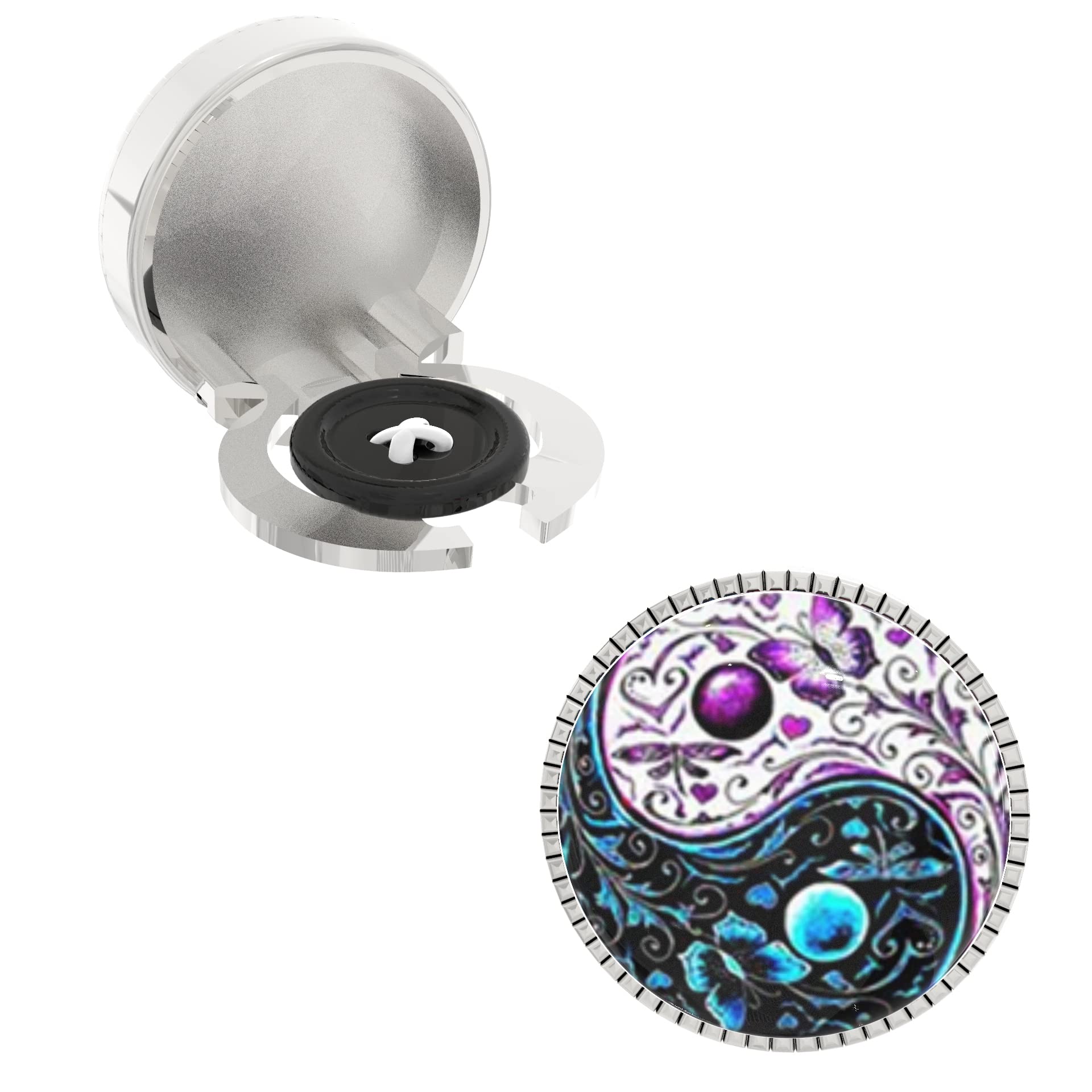 The Smart Buttons – Snap-on Shirt Button Cover Cufflinks Set for Men - Balance of Life Design Pattern (B09CPSTQ32) Amazon Price History, Amazon Price Tracker