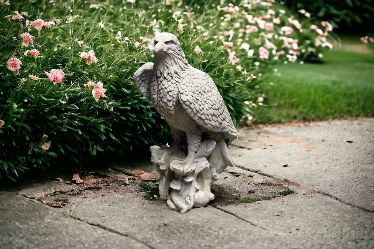 Generic Detailed Eagle Statue Massive Bird Sculpture Garden Birds Lover Gift, Gray