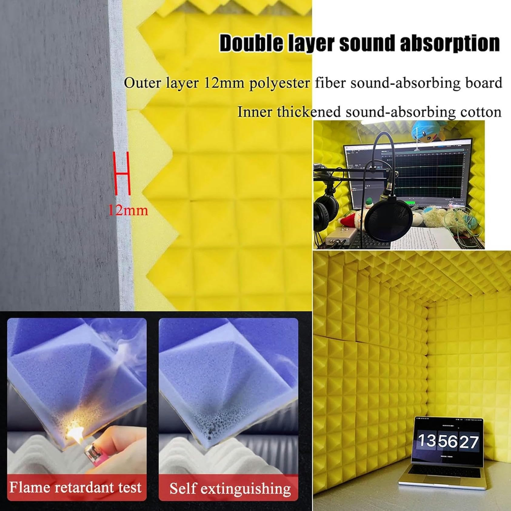 kabina wokalna, Kabina izolacyjna mikrofonu Sound Proof Box Cube, do domowego studia, nagrywania muzyki