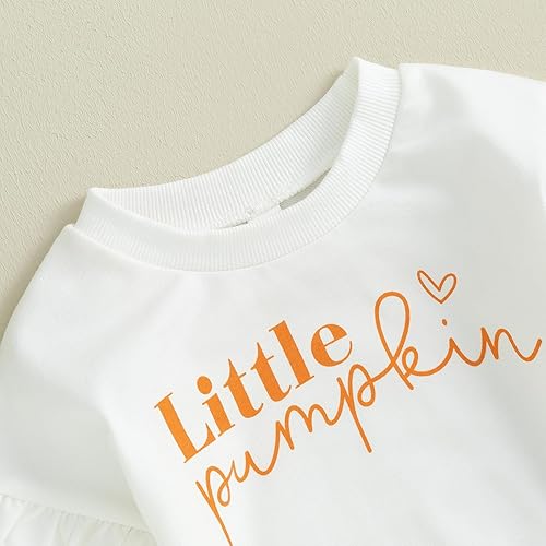 Miniatura 4 de Ropa de Halloween para niña pequeña, ropa de otoño de calabaza, manga larga, cuello redondo, sudadera y pantalones