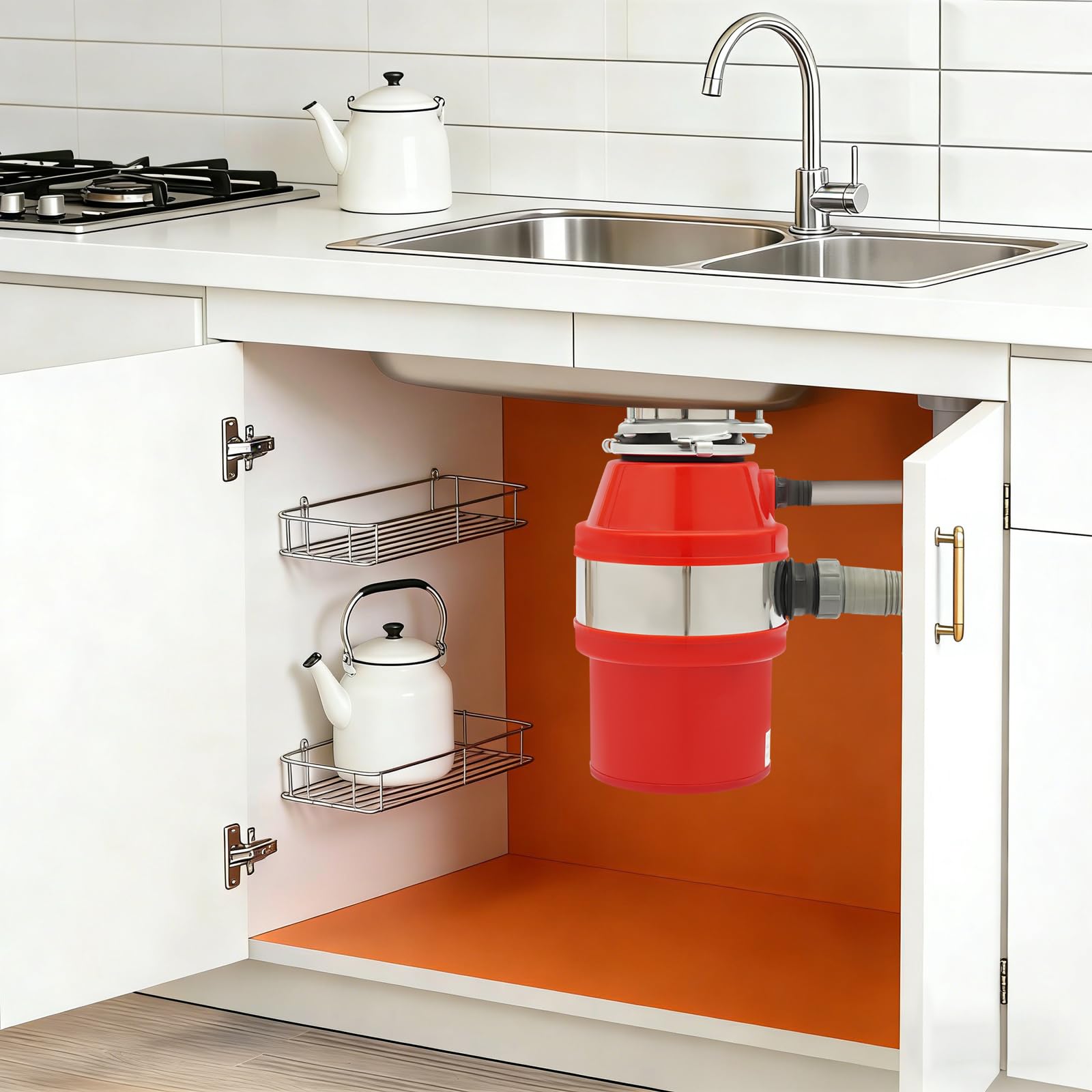 Prensa de basura, trituradora de residuos de cocina | Trituradora de residuos de 560 W para su uso en la cocina para su eliminación