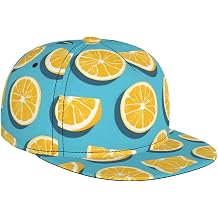 Lemon Wedges Baseballkappe mit flachem Rand Unisex verstellbar geeignet f r Laufen Hip-Hop Rock