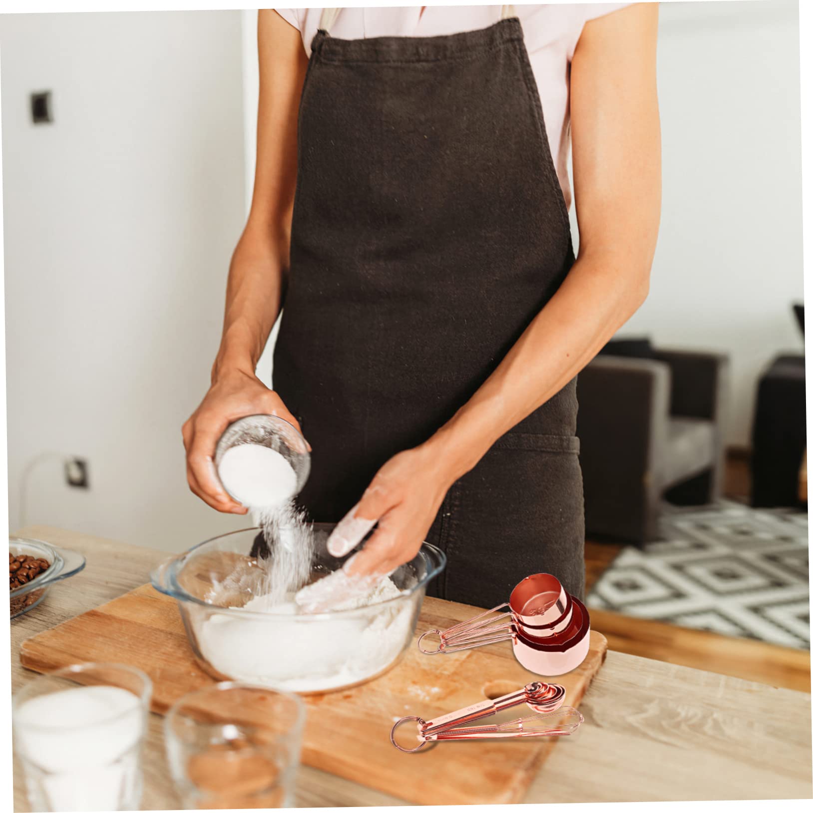 Alipis Tasses Et Cuillères à Mesurer Avec Agitateur Pour Pâtisserie Cuisson Outils Doseurs Pour Et Farine