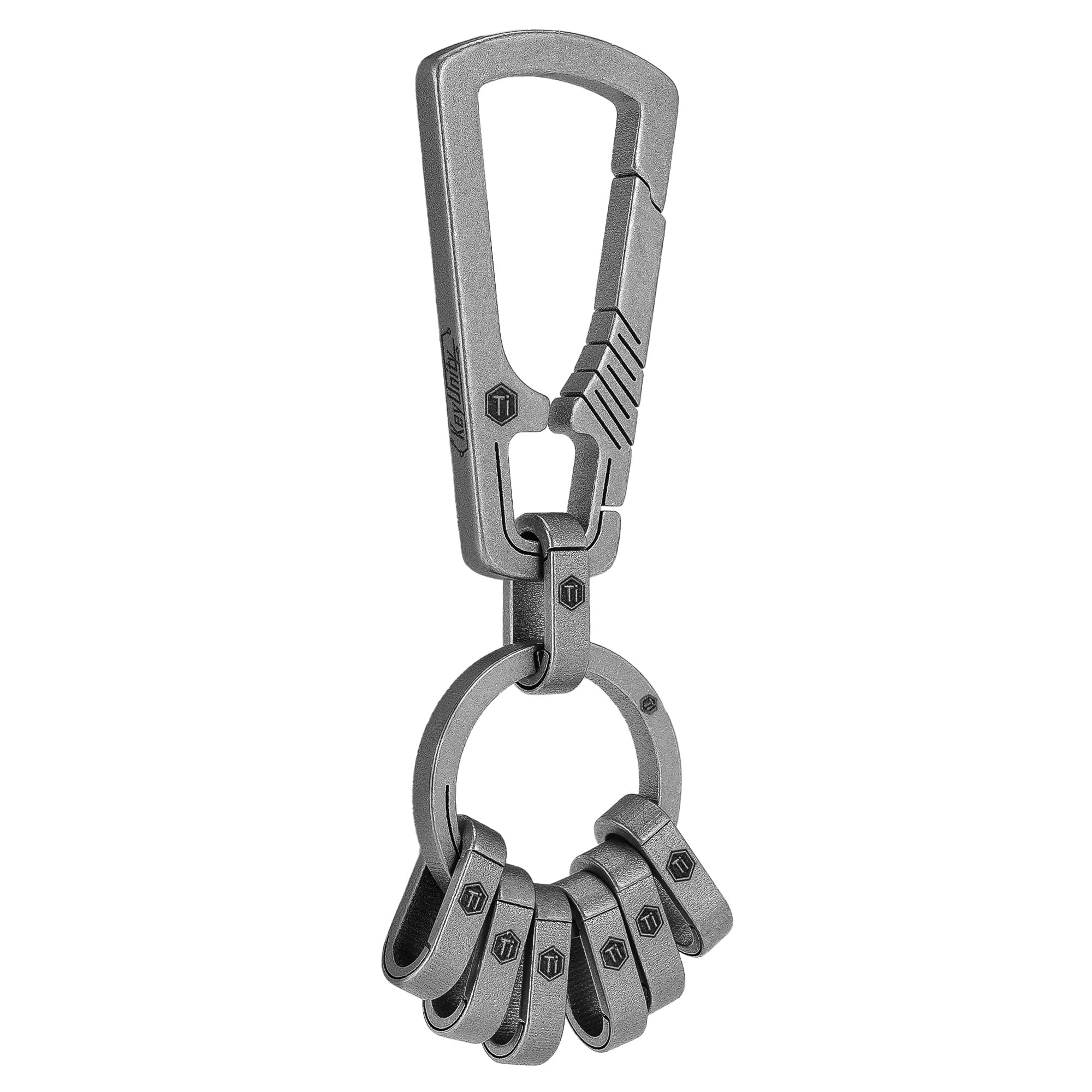 Keyunity Unisex Km22sw Titanium Carabiner Keychain Clip, Titanium Keyring, Edc Quick Release Key Holder Organizer, Carabiner Clip For Keys,Keyrings For Men, Belt Key Holder, For Outdoor Activities & Home Use