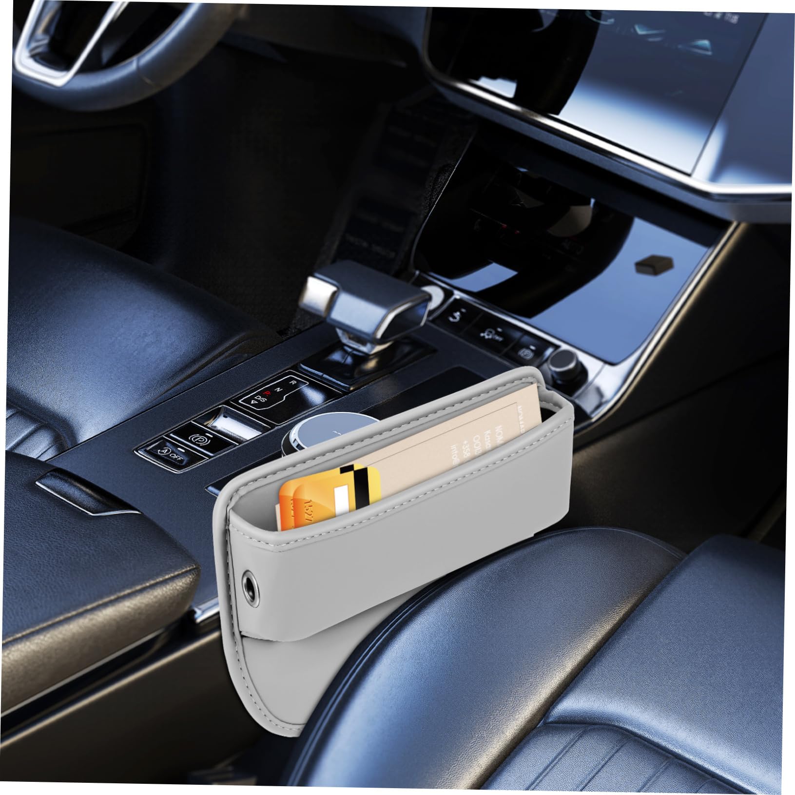 SOLUSTRE Caja de Almacenamiento Cuero 2 Piezas, para Asiento de Coche