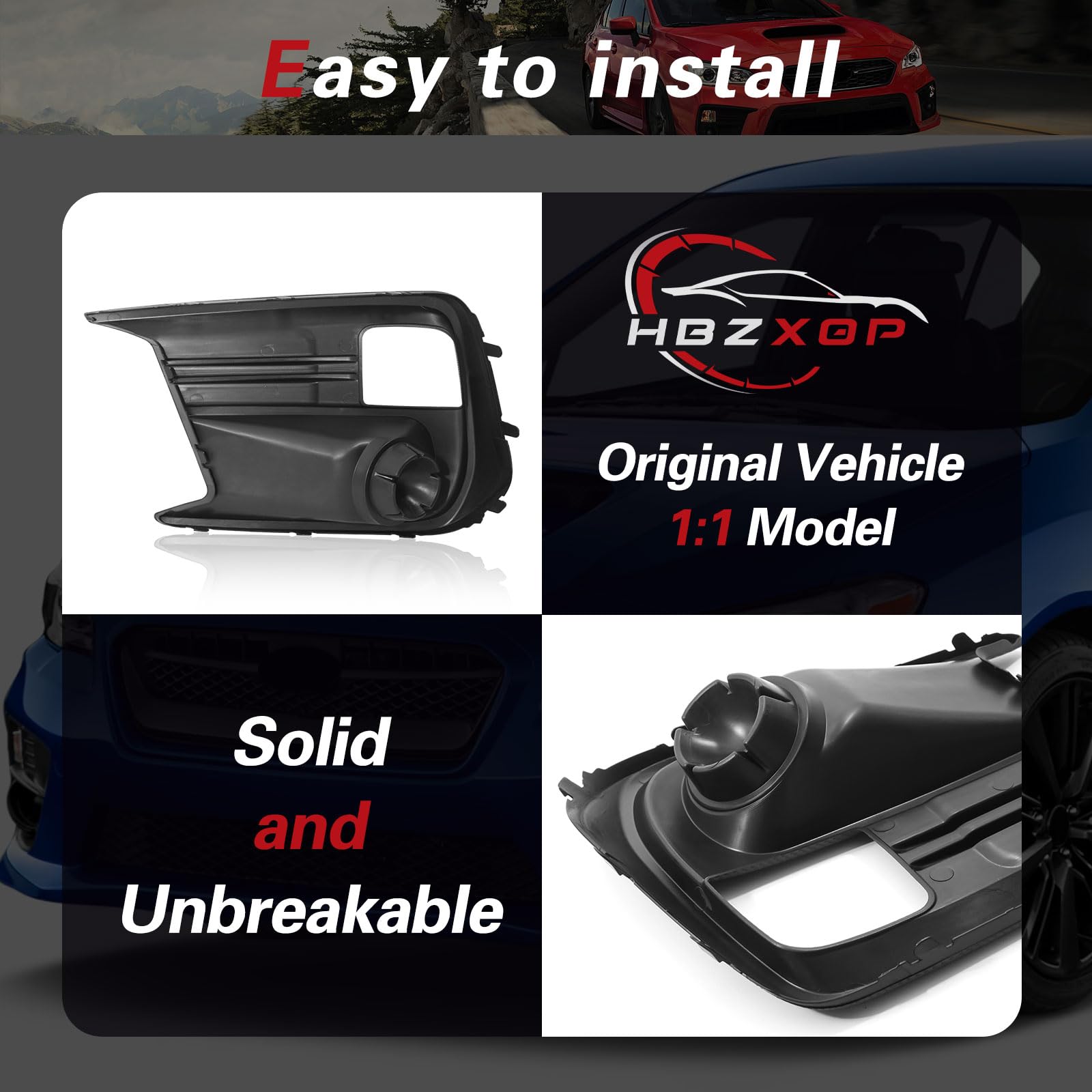 Amazon | Hbzxqp フォグライトカバー 2018-2021 スバル WRX/STI 交換用