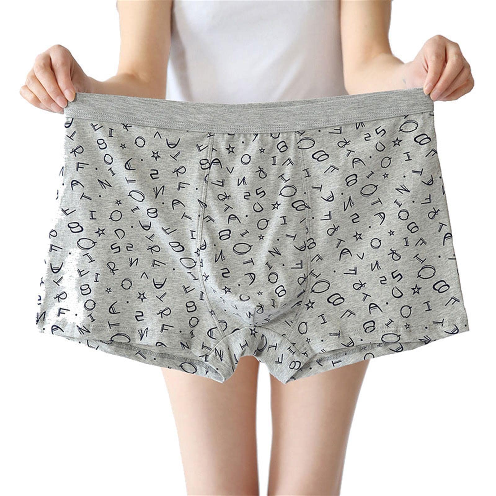 Bokserki męskie plus size Męska Bokser Bawełniana Drukowana Luźna Bielizna Duży Rozmiar Xl-7Xl 3 Paczki
