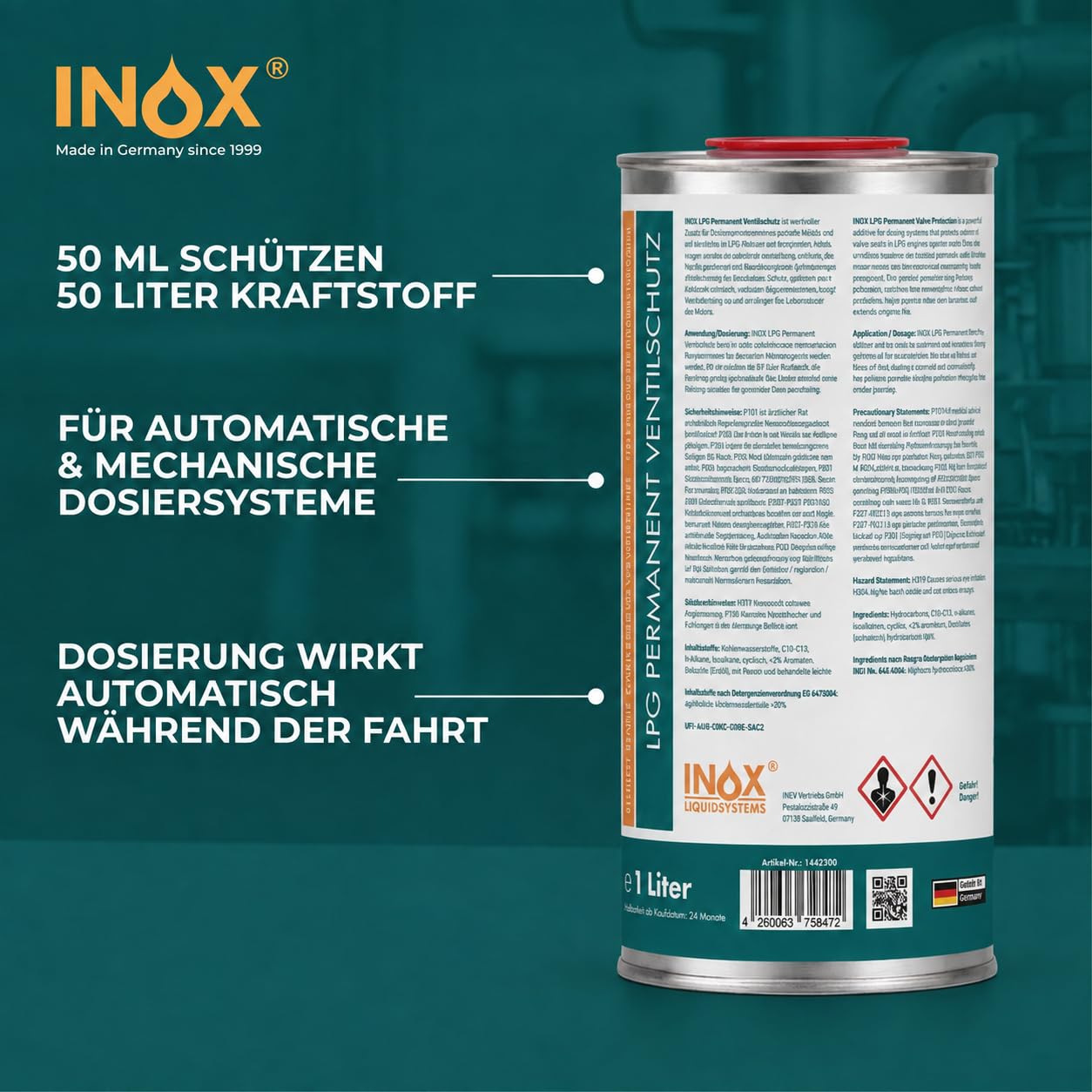 INOX LPG Permanent Ventilschutz 6x1L für Autogas-Fahrzeuge