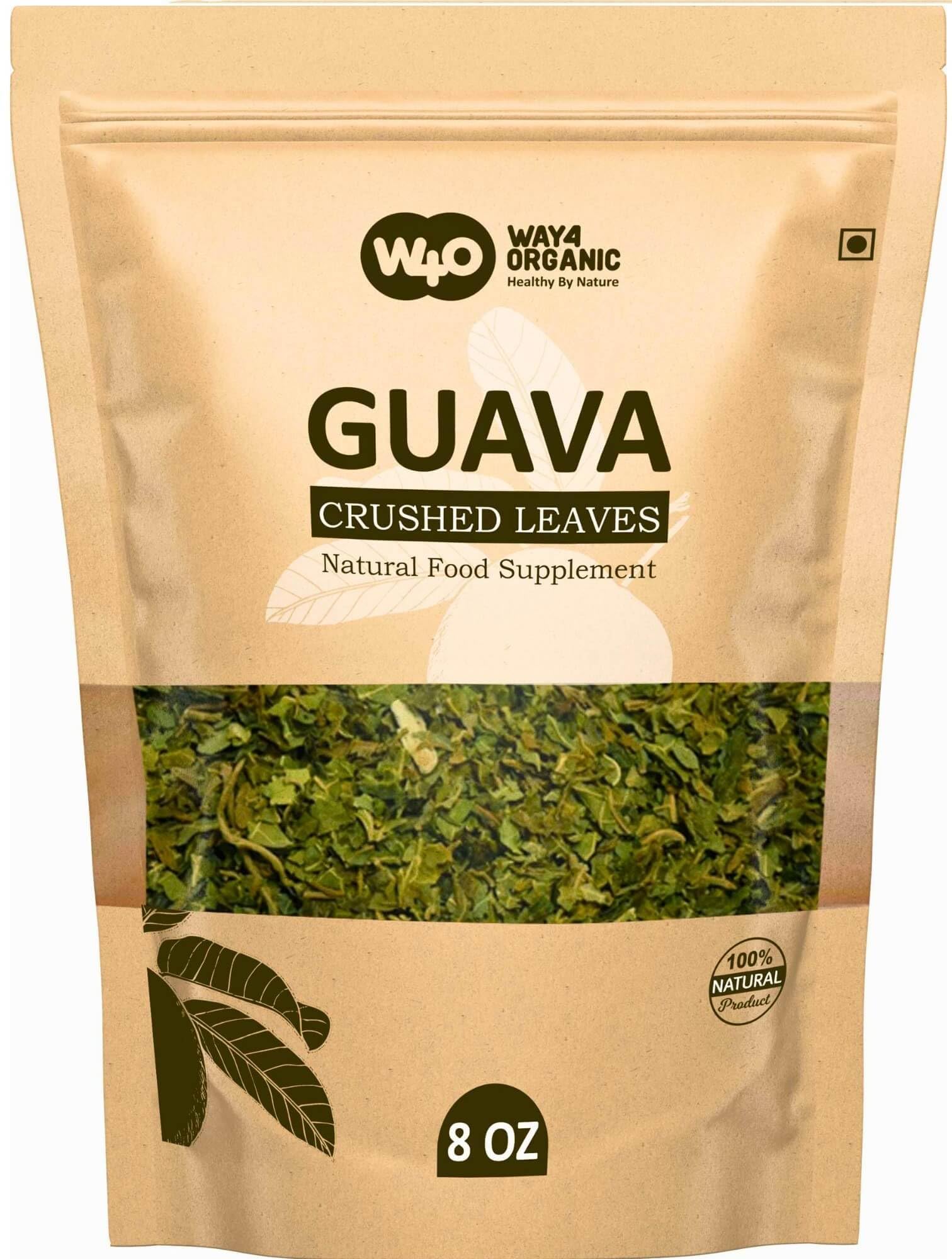 Guava Leaf Tea (Dried Crushed Leaves, Not Powder) 8 Oz, Hair Re-Growth, Skin & Nails, No Preservatives, 100% Pure Guava Leaves (1 Pack(8 Oz))