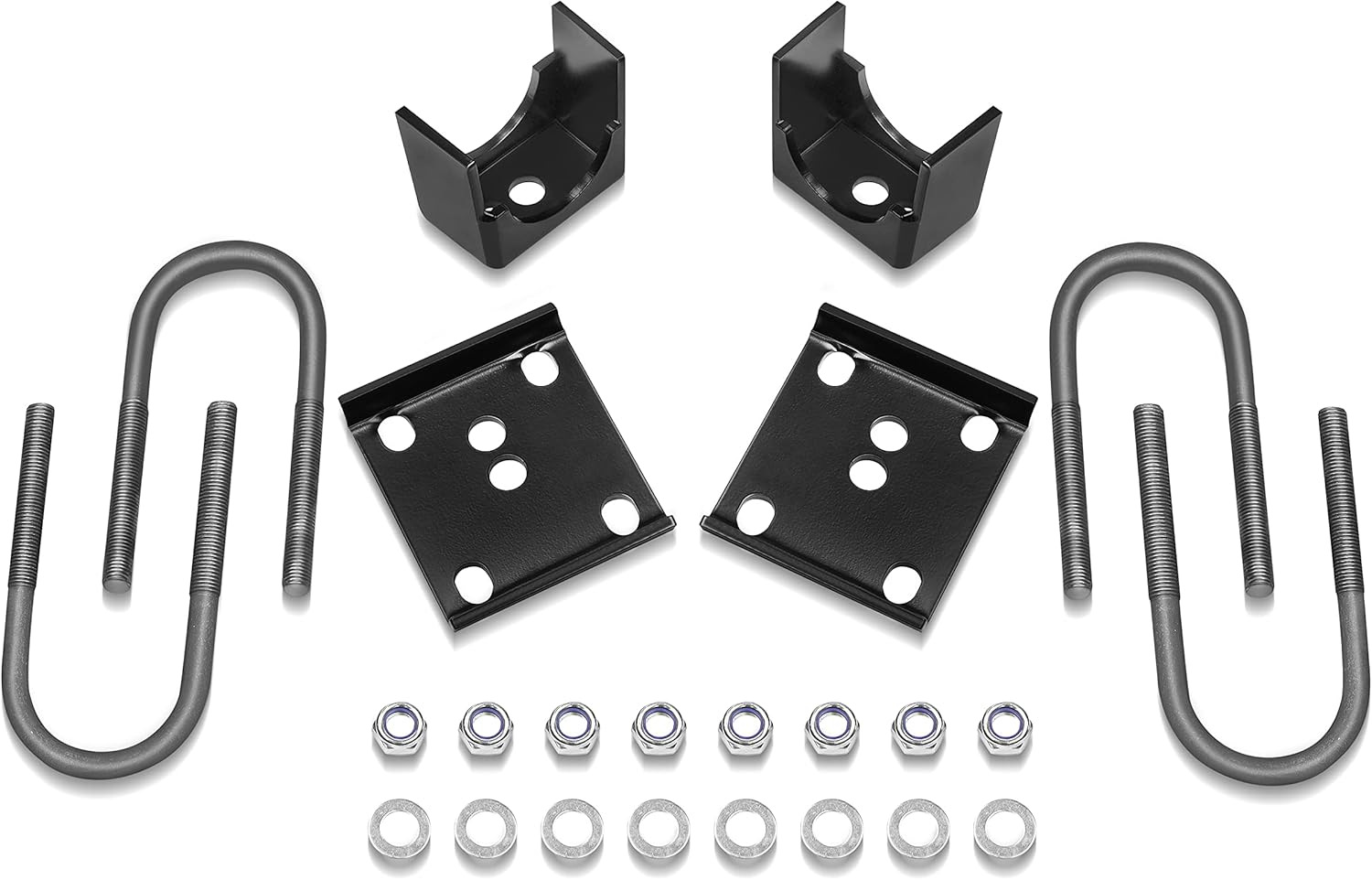 JY PERFORMANCE Truck Rear Axle Flip Kit 5" Drop C Notch Kit Shock Compatible With 1973-1987 Chevrolet C10 C15 GMC 1/2 Ton Truck Rear Lowering Flip Kit 7387CNF-K