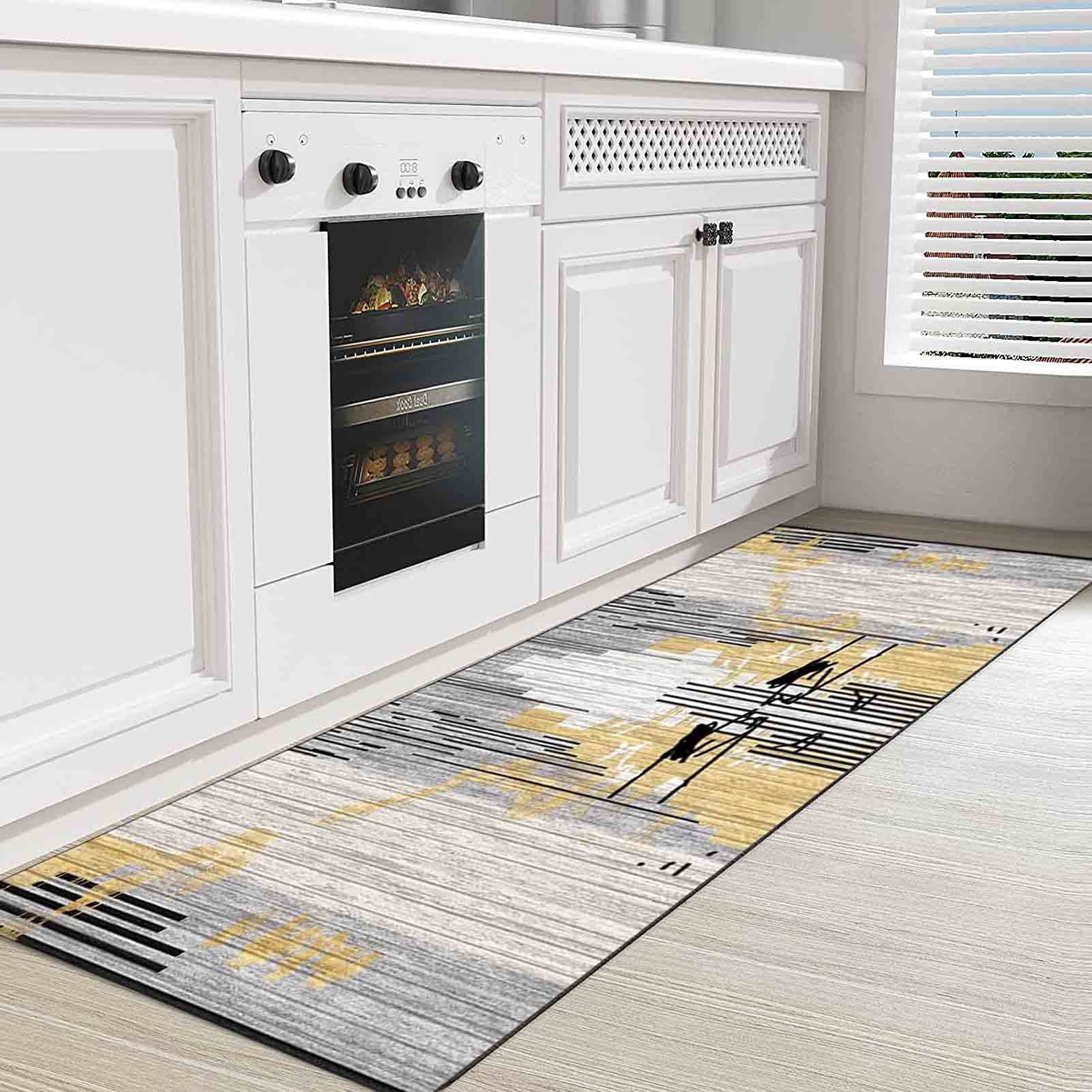 Tapis de cuisine antidérapant tapis de sol long salon tapis de jeu