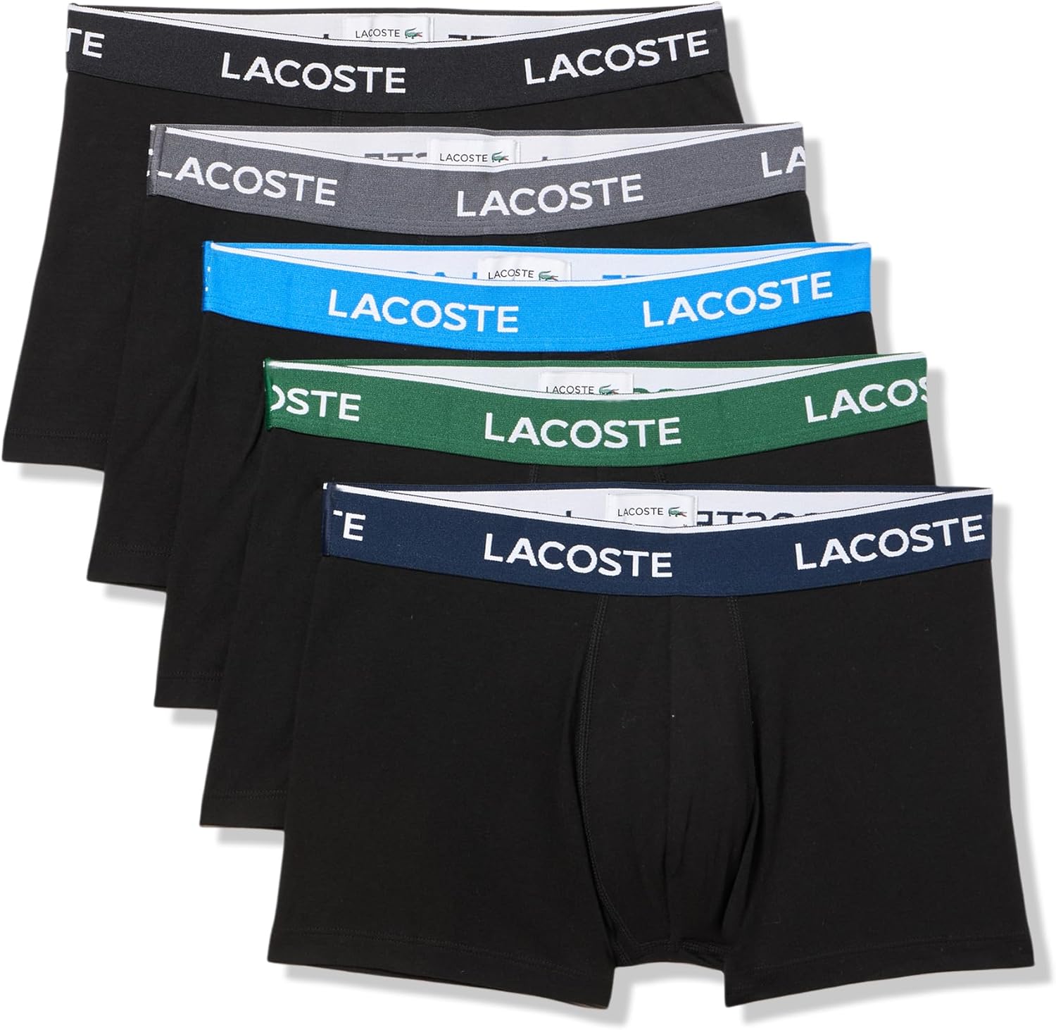 Lacoste Mens 5-Pack Regular Fit Boxer Trunk
