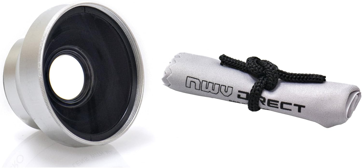 Optics 3.0X High Definition, Super Telephoto Lens for Sony HDR-SR10, HDR-SR11 & HDR-SR12 (37mm) + Nwv Direct Microfiber Cleaning Cloth.