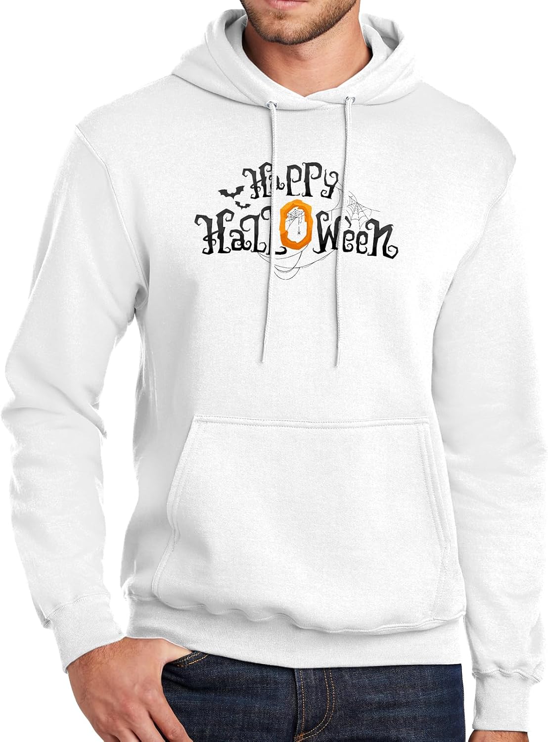 GotPrint Unisex Happy Halloween Hoodie, Halloween Funny Graphic Sweatshirt for Men, Women Casual Lightweight Pullover Hoodies