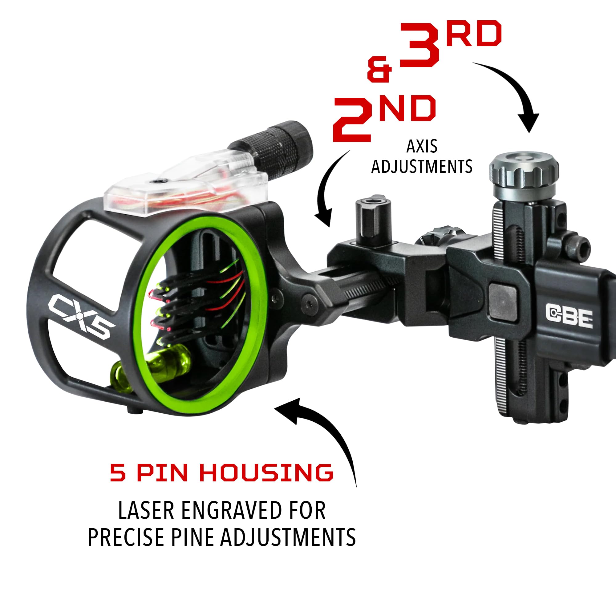 Amazon.com : CX5, Carbon Bar 5-Pin Sight, .019 : Sports & Outdoors