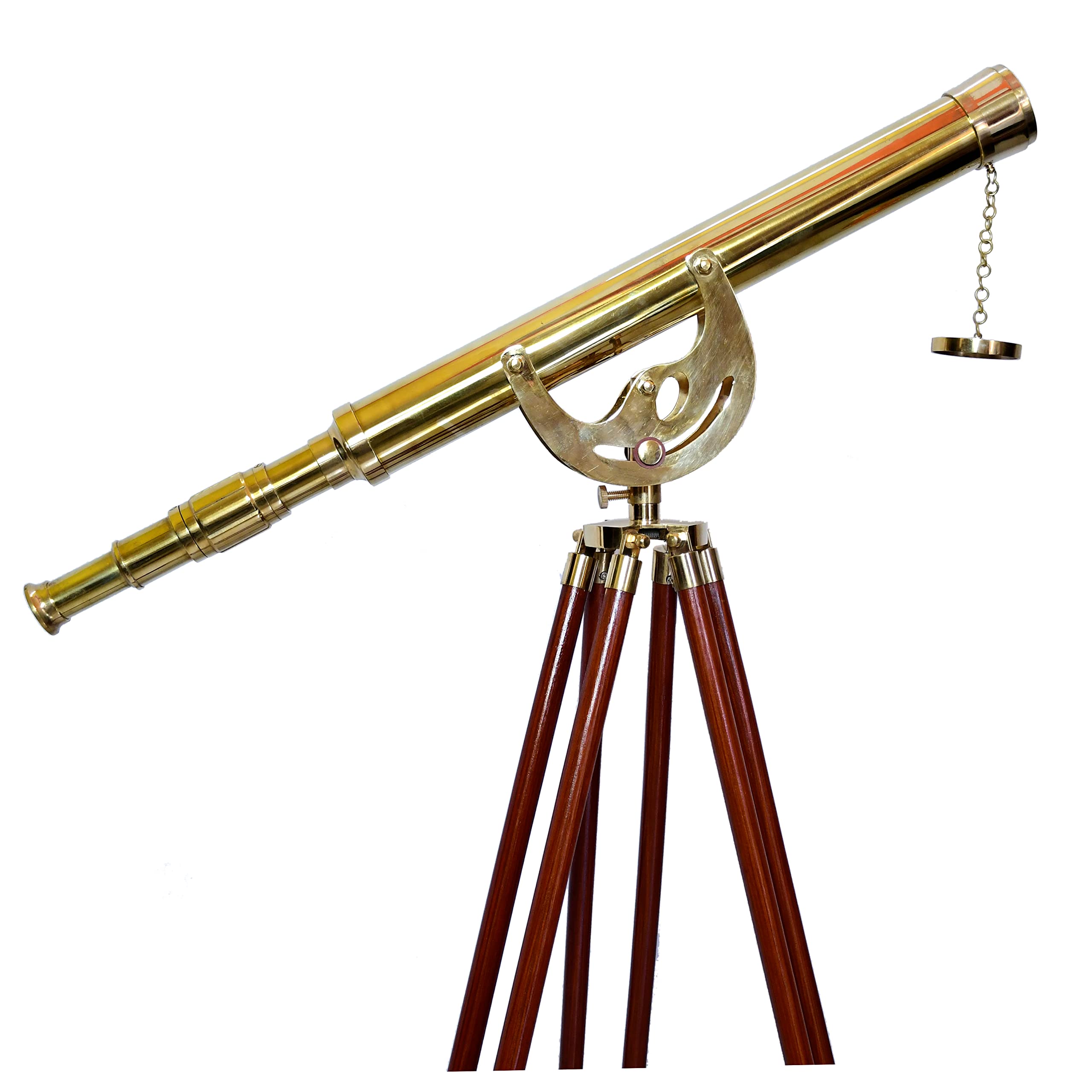 Handmade Nautical Brass Marine Telescope Shiny Spyglass Vintage Tripod Stand Telescope Maritime Scope Gift and Decor
