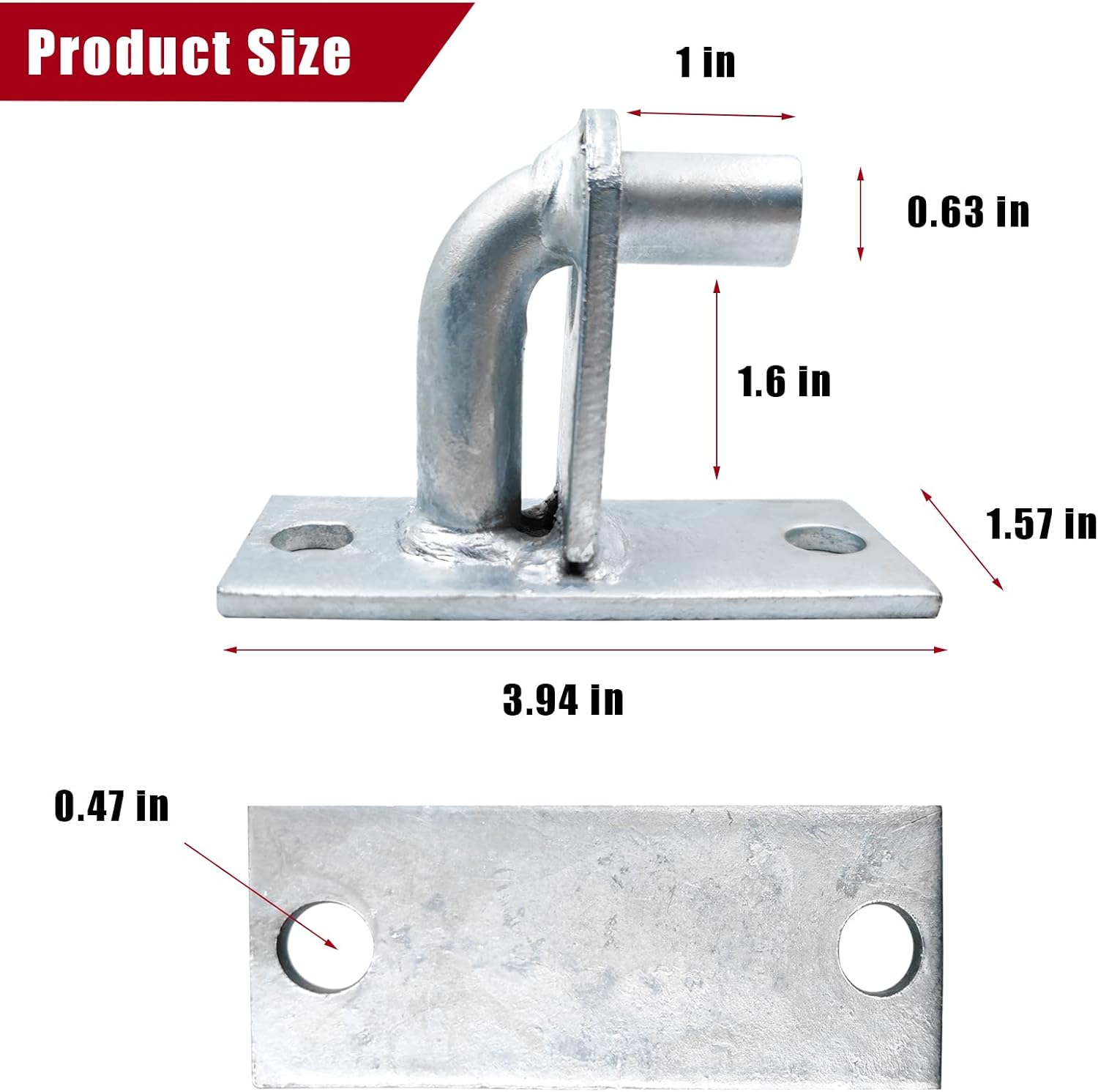 Buy 2 Pack Wall Mount Gate Hinges, Heavy Duty Farm Gate Hinges, Chain
