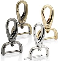 Vista 7 de CRAFTMEMORE 2 piezas de cierre giratorio de gancho a presión desmontable con barra de tornillo bolsa de reemplazo de hardware VT501