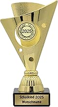 pokal-fabrik.de - Pokal mit Gravur Schulkind 2025 und Wunschname personalisiert zur Einschulung Mädchen Junge Deko Eltern und Verwandte