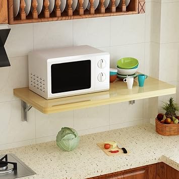 Thicken Wall Mounted Folding Table,Drop Leaf Computer Desk Study Tables For Small Space,Space Saving Floating Desk,Laundry Table For Folding Clothes,for Dining, Room, Study, Kitchen, Dinner, Bar ( Col