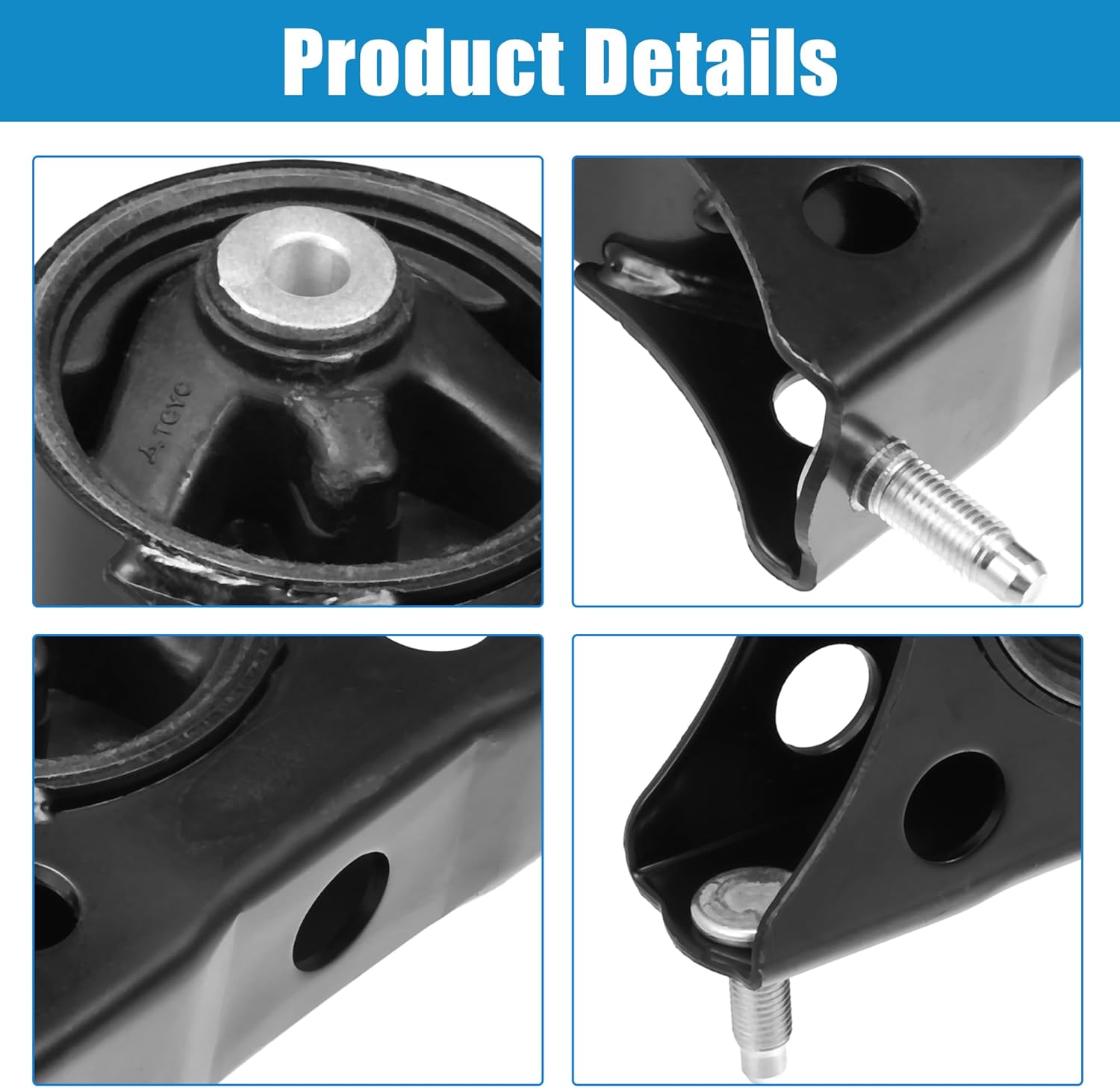 X AUTOHAUX Front Car Engine Motor Mount Replacement for Toyota Highlander 4 Cyl 2.4L 2001-2007 No.1236128100 Black