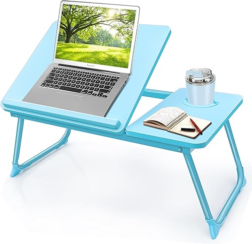 Escritorio para computadora portátil para cama, escritorio portátil para laptop, bandeja de mesa de cama plegable, escritorios de regazo para niños