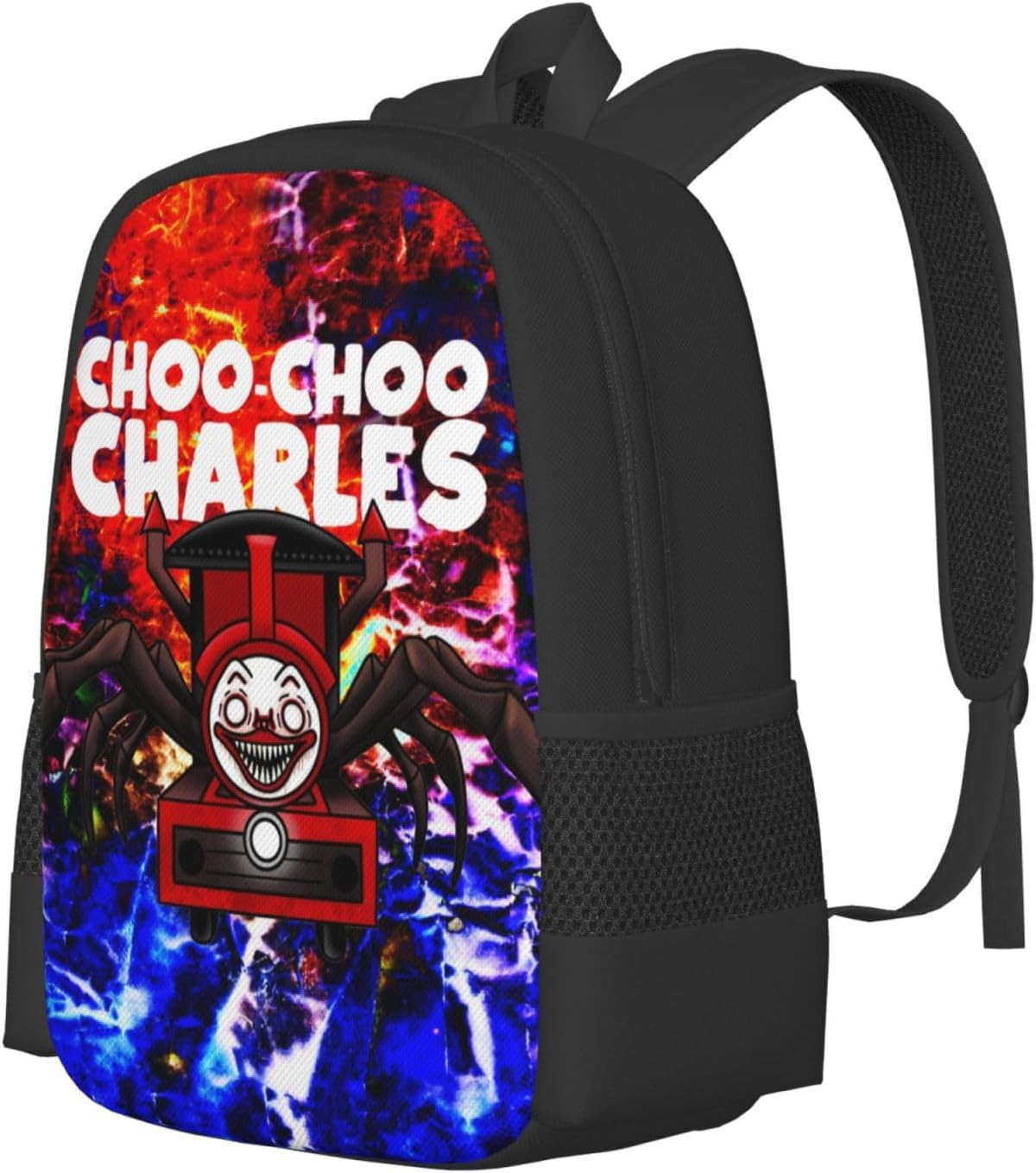 Choo-Choo Charles Backpack,3d Print Laptop Backpack Lightweight Casual Daypack Bookbag 16.5 In, Black