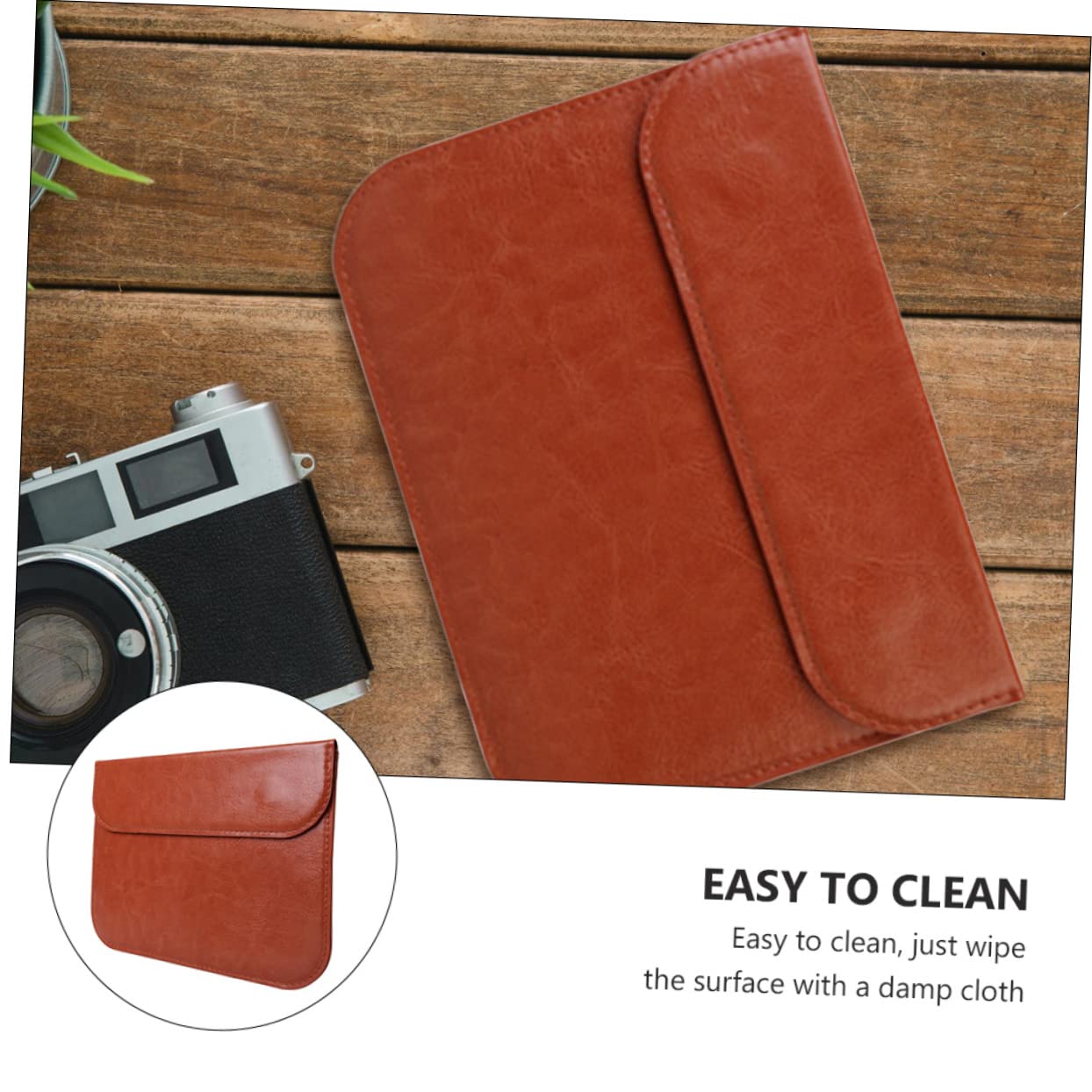 Uonlytech Portable Lens Filter Pouch for Filters Easy to Clean Leather Material present for Photographers