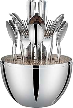 北欧風 エッグシェイプ 高級カトラリーセット 24本組 ステンレス製 北欧風 エッグシェイプ 高級カトラリーセット 24本組 ステンレス