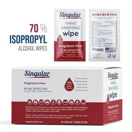 Miniatura 2 de Toallitas desinfectantes de manos  Toallitas desinfectantes de manos de primera calidad empaquetadas individualmente para viajes, hogar, oficina,