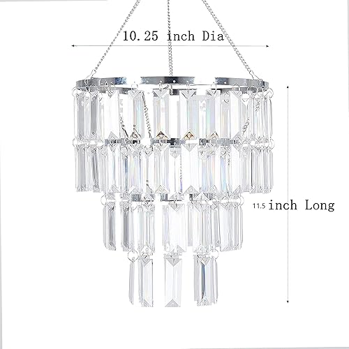 Miniatura 6 de FlavorThings Lámpara de techo moderna de cristal sintético, lámpara de techo, 10.25 pulgadas de ancho x 11.5 pulgadas de alto (sin kit de cable de