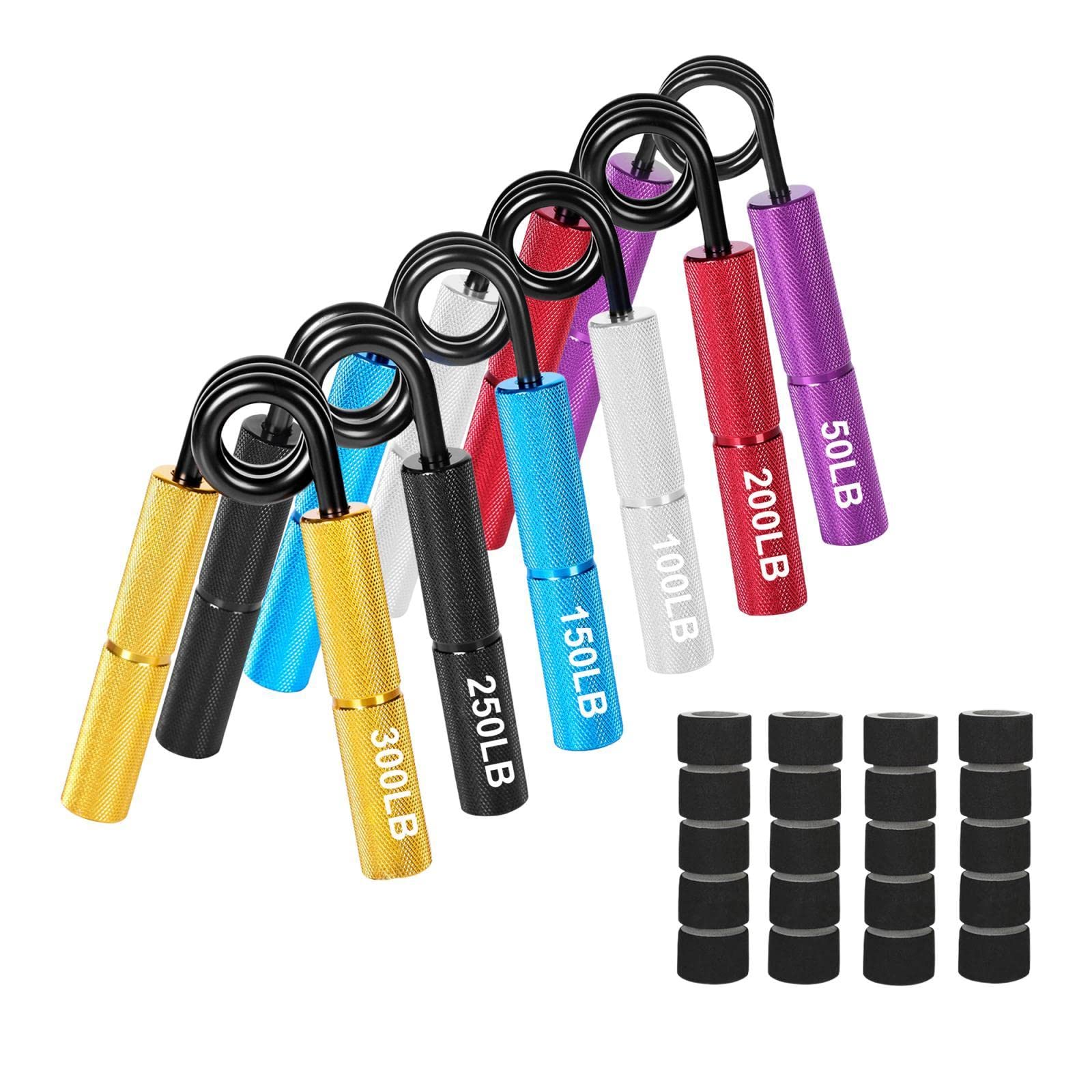 6 Piezas Fortalecedor de Mano Entrenador de Agarre Ejercitador de Dedos Herramienta de Ejercicio Muscular Material de Acero para