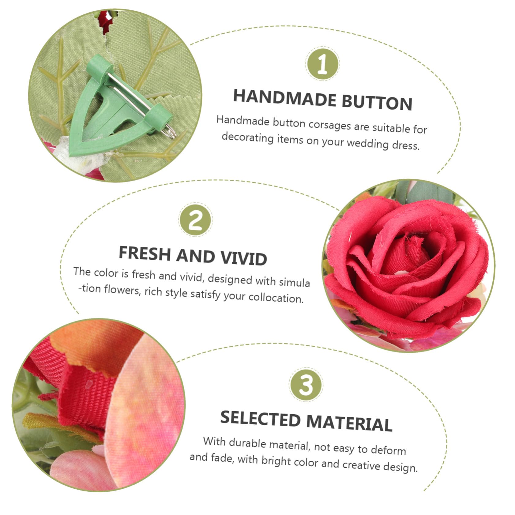 8stücke Kunstblumen Anstecknadel Für Hochzeitscorsage Mit Eleganter Roter Für Anzüge Und Festliche Anlässe Und Langlebig