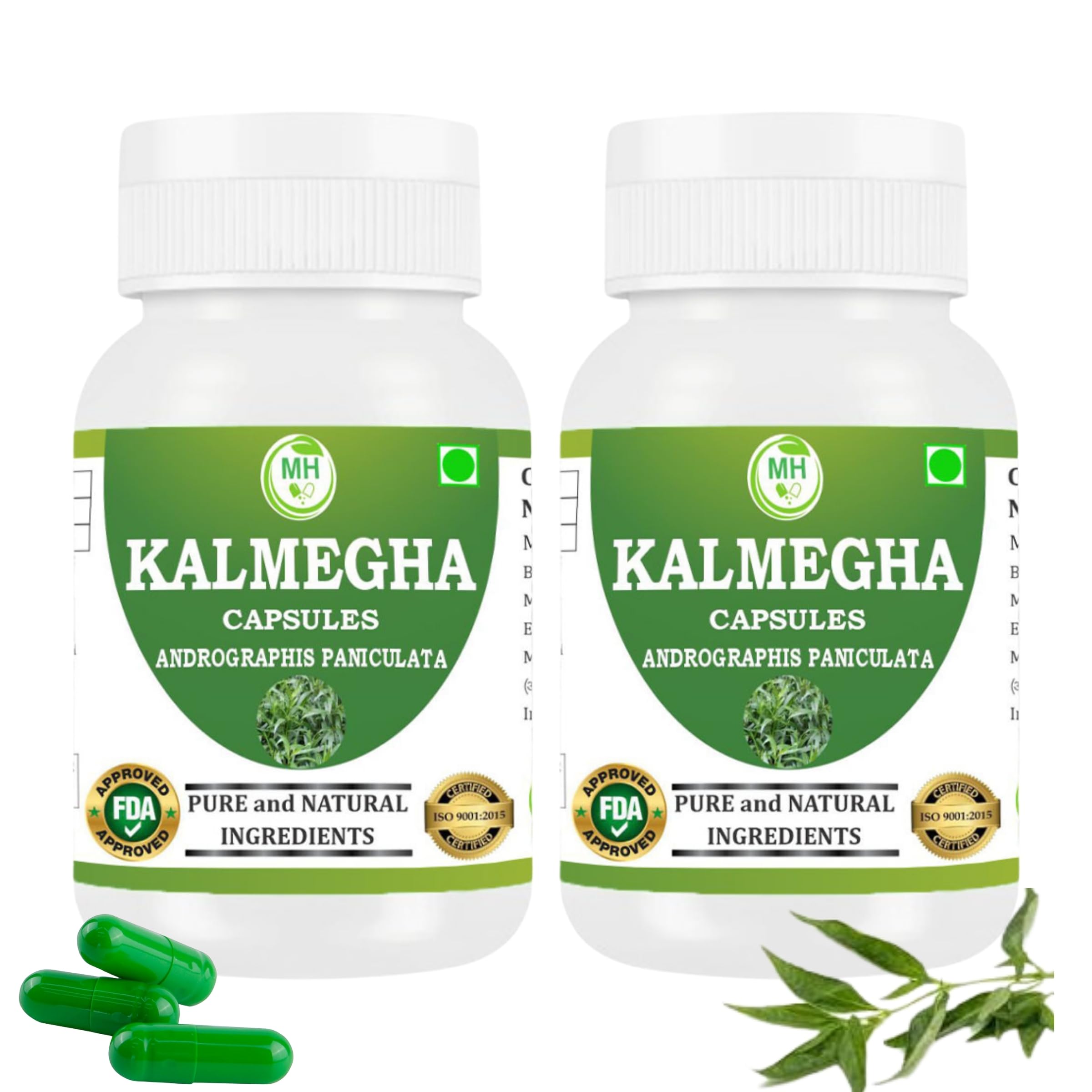 Kalmegha Capsules 500mg – 60 Count | 2 Pack | Vegetarian | Plant-Based | Herbal Supplement | No Artificial Additives | Gluten-Free | Organic (pack of 1) — Amazon image 9