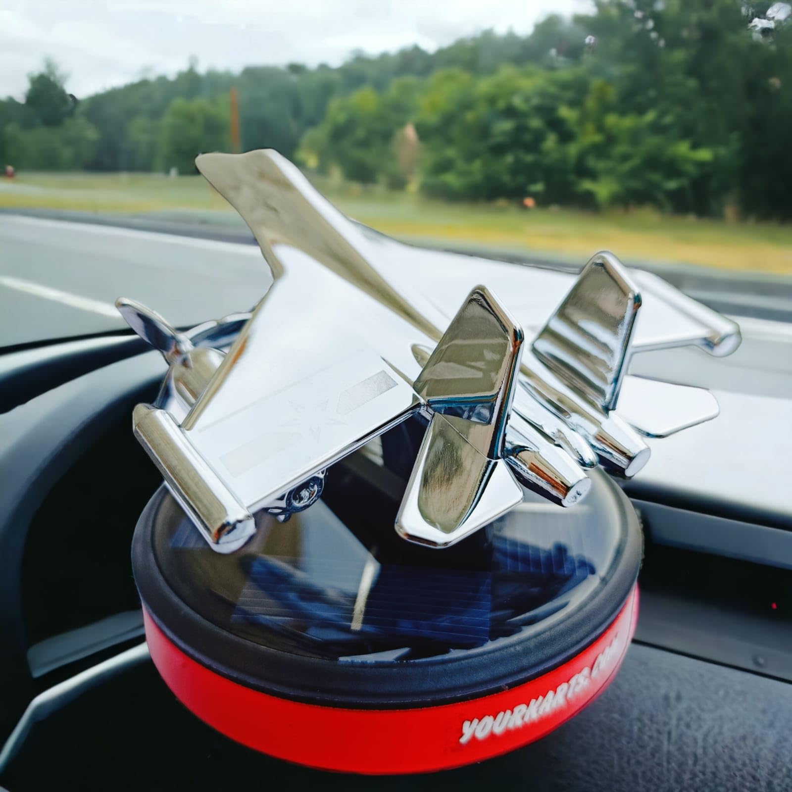 YOURKARTS.COM Solar Powered Car Perfume Diffuser/Dispenser | Jet Plane Design, Auto Rotation Fan | For Car Dashboard with Perfume liquid & Organic Fragrance - (RED) Pack of 1) (B09P3X3WTM) Amazon Price History, Amazon Price Tracker