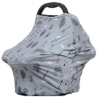 Vista 12 de Fundas de asiento de automóvil para bebés – Funda multiusos para lactancia, toldo para asiento de automóvil, cubiertas para cochecito de bebé