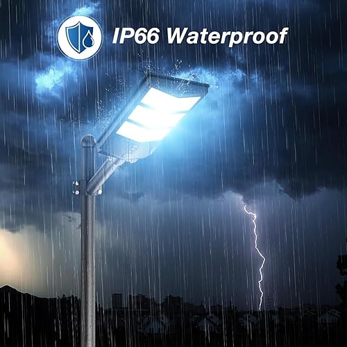 Miniatura 7 de Sunwish Luces solares para exteriores, luz solar de calle gran angular, luces de inundación solares con sensor de movimiento del atardecer al